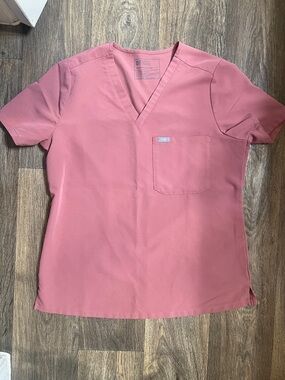 FIGS mauve scrub shirt